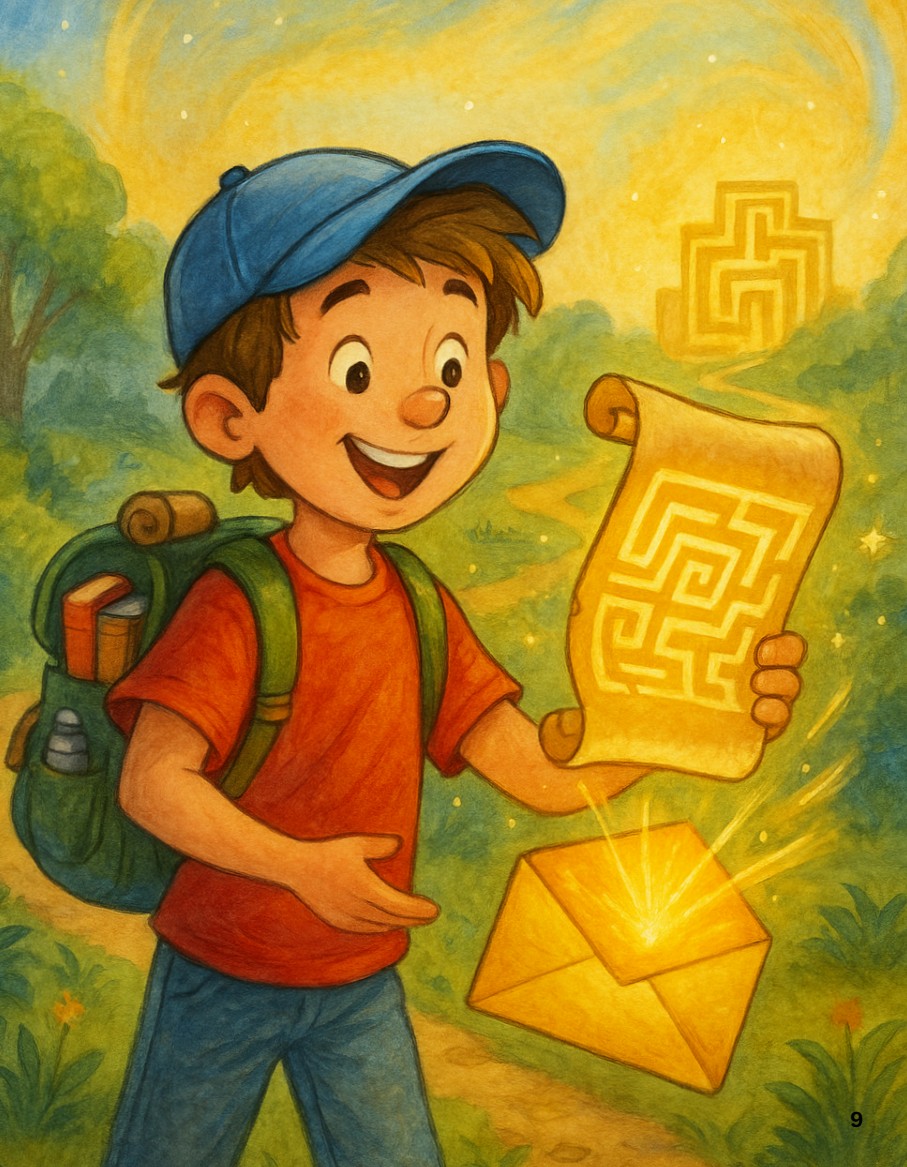 Max and the Mystery of the Maze story illustration